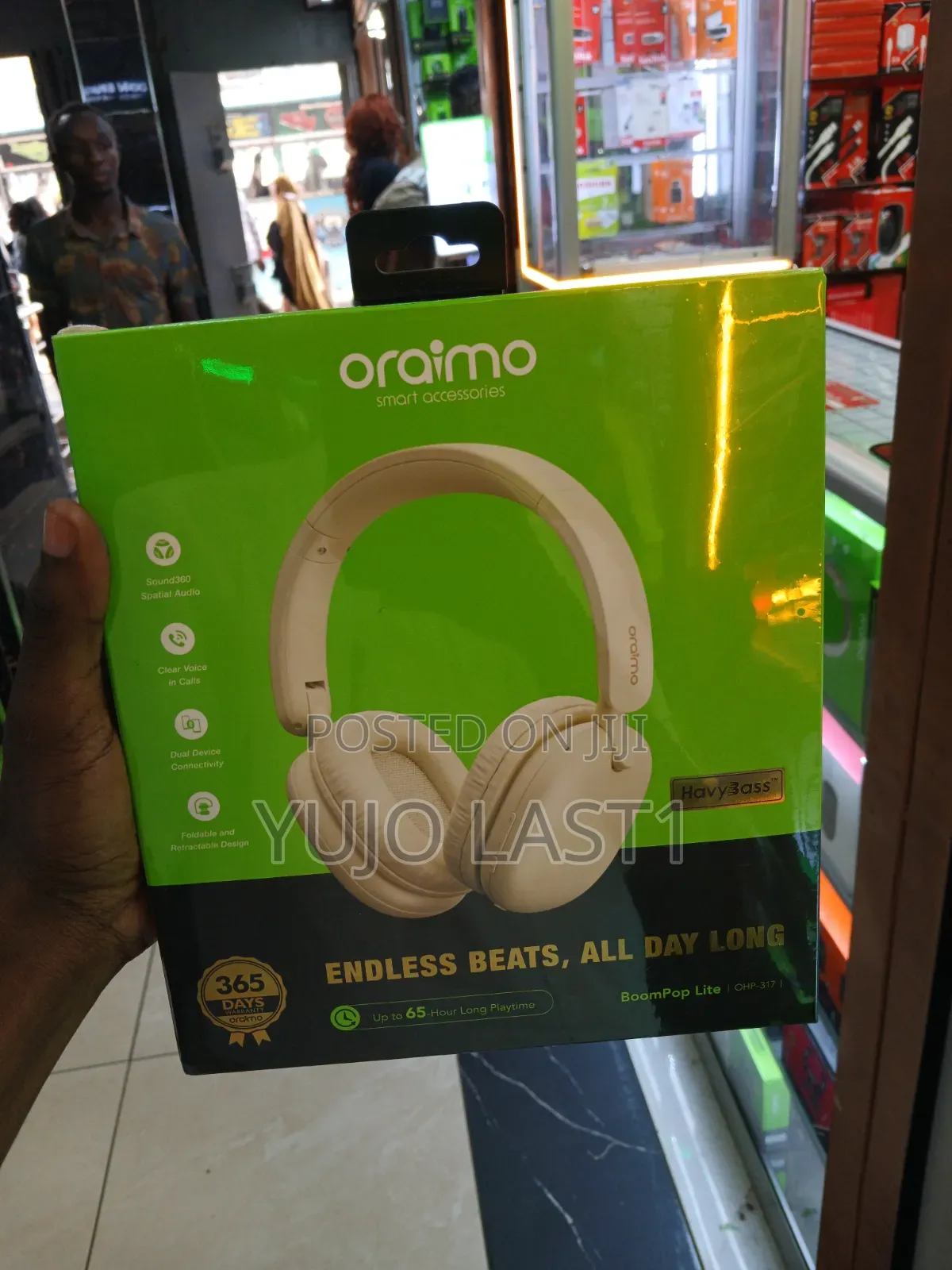 Oraimo Boompop Lite Enc Over-Ear Wireless Headphones