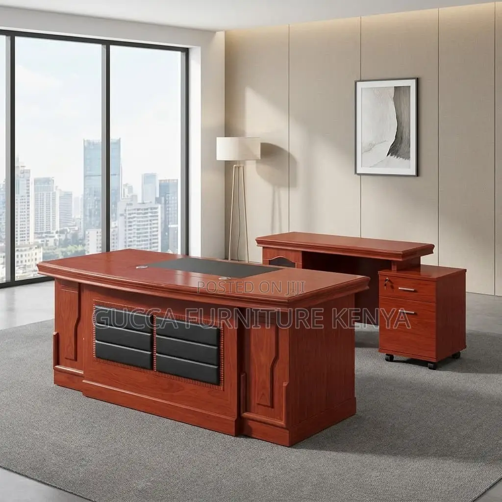1800mm Mahogany Boss L-Shaped Work Table
