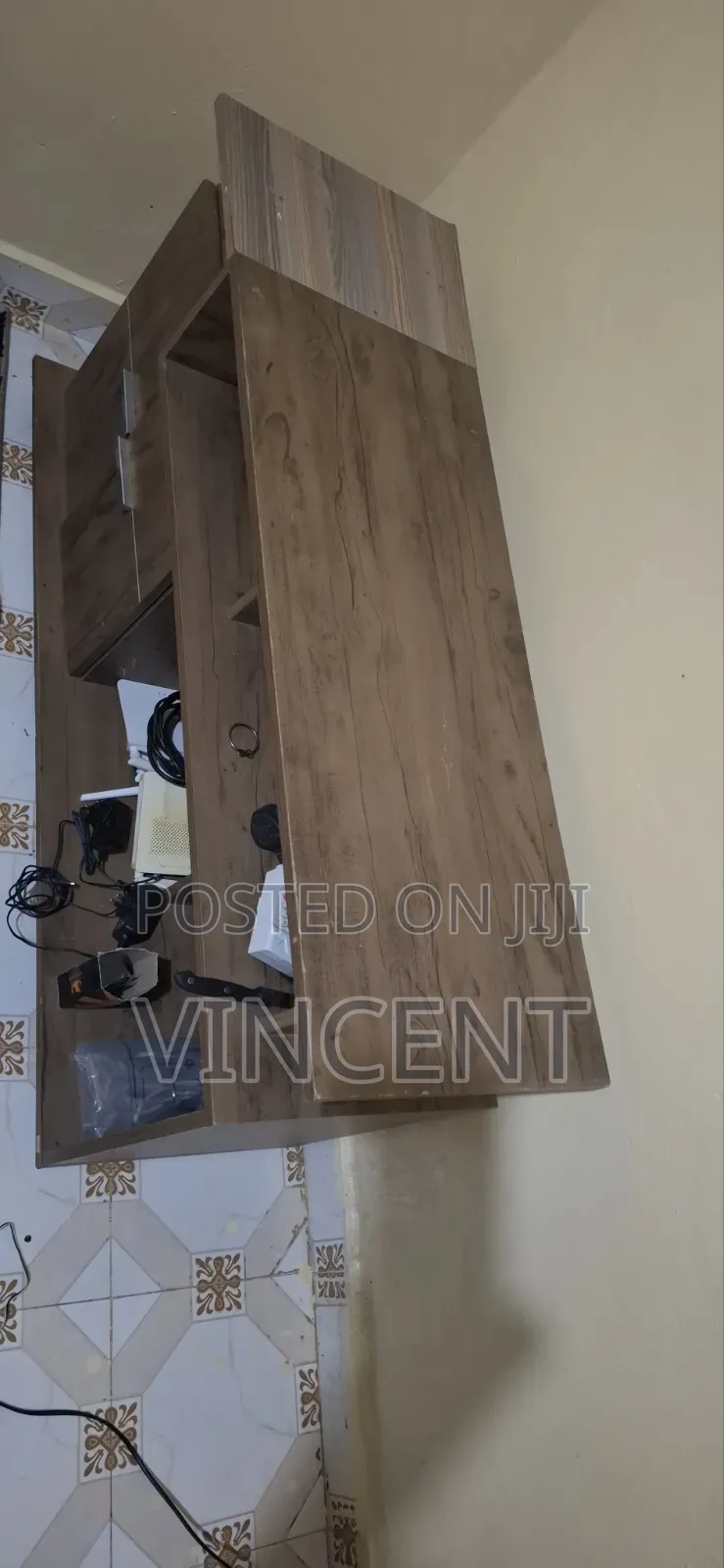 Wooden TV Stand With Storage Cabinets