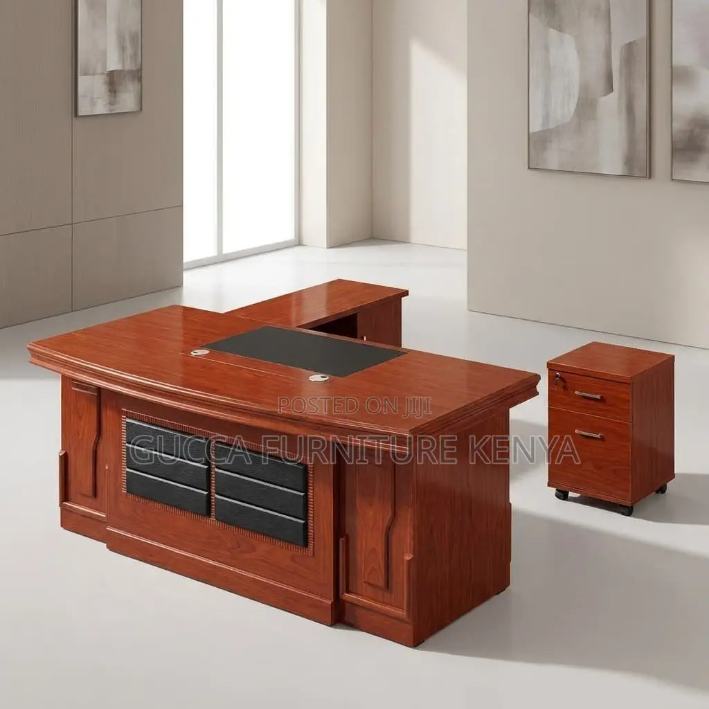 1800mm Mahogany Boss L-Shaped Work Table