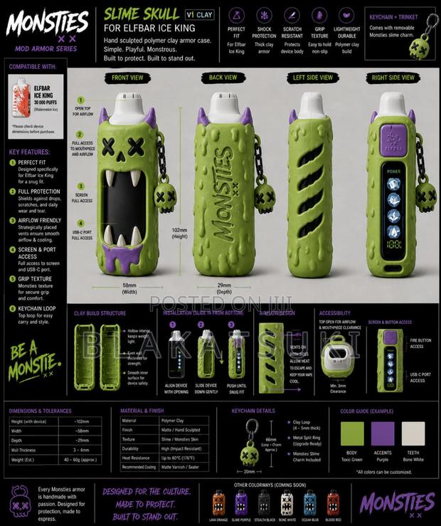 Custom Monsties Vape Cases - main view