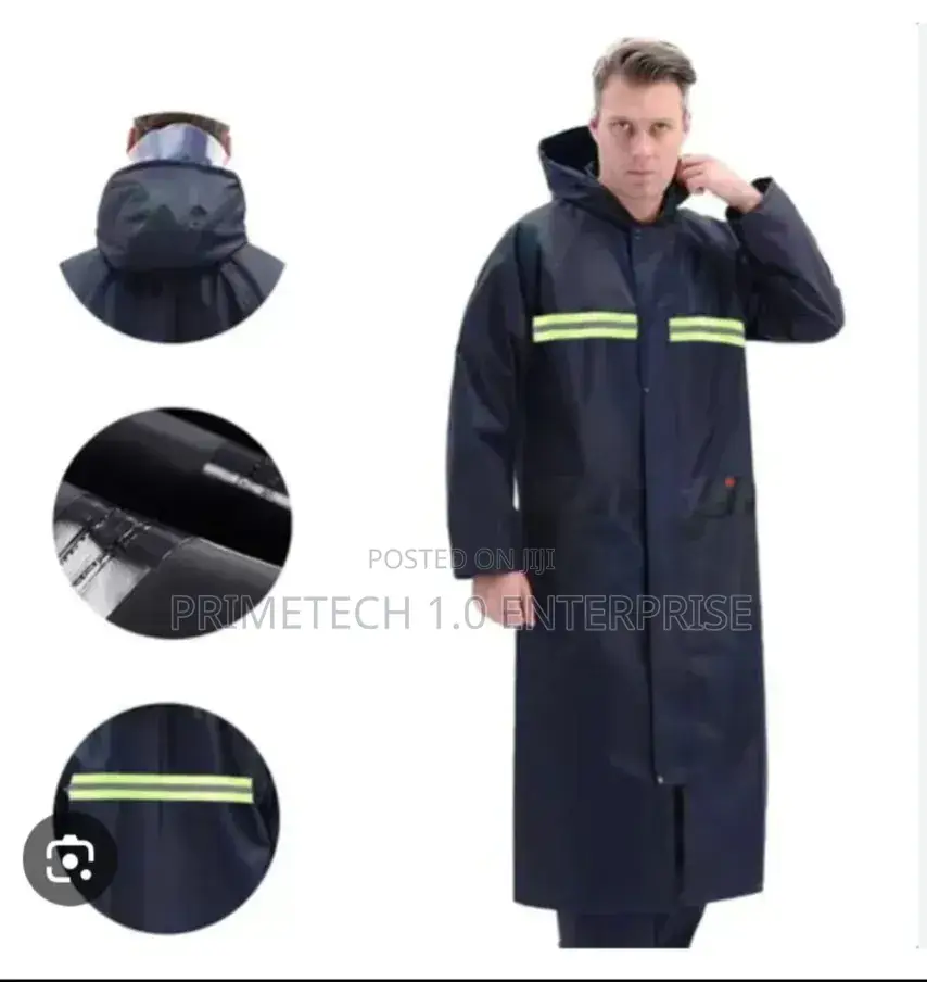 Heavy Duty Black Rain Coat