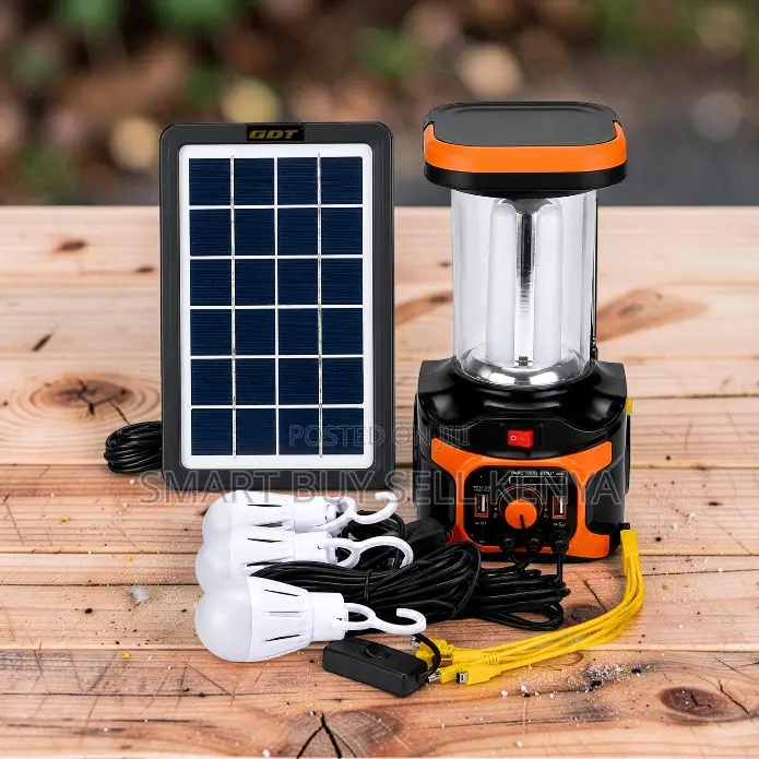 Dat-at 9016b Wide Coverage Home Solar Lighting Kit With Usb Charging