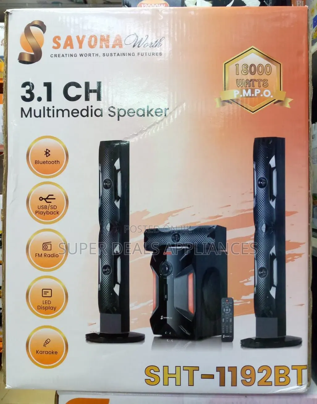 Sayona Tallboy 3.1 Channel 18000watts Output Power