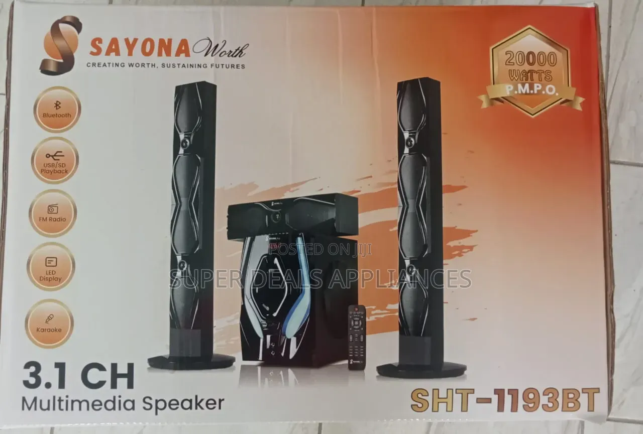 Sayona Tallboy 3.1 Channel 18000watts Output Power 100wtts Digital