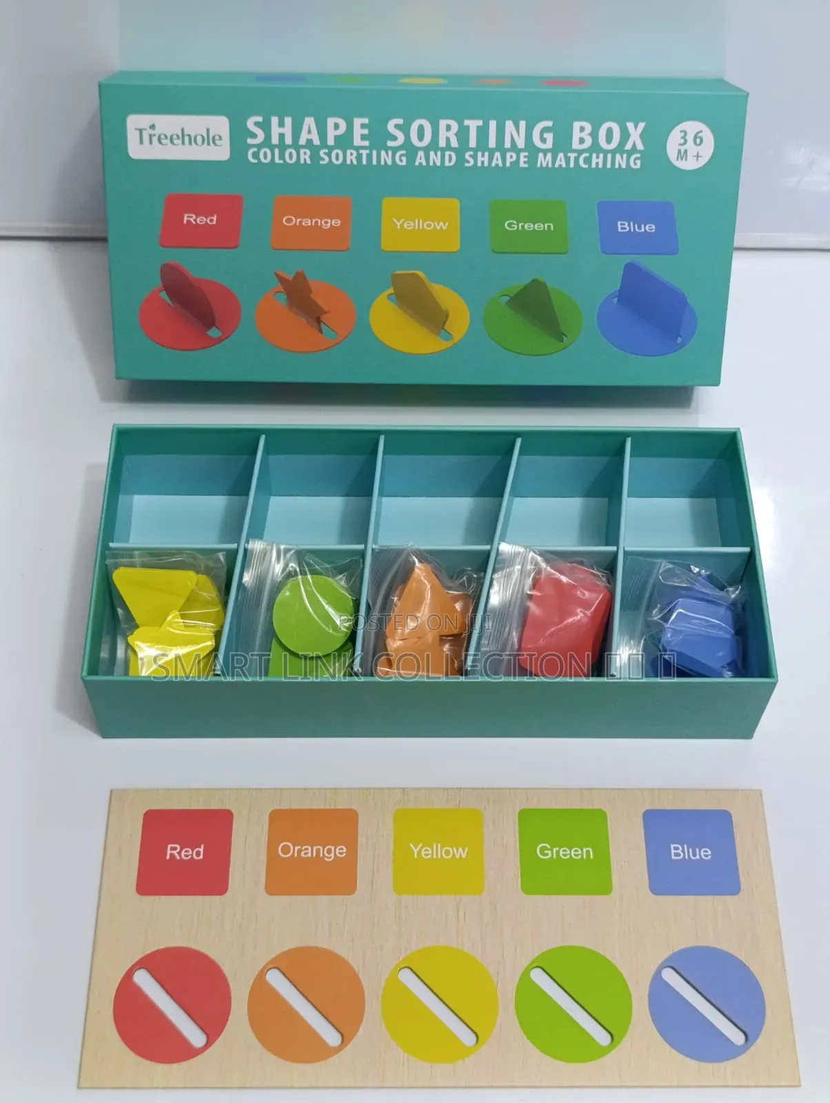 Wooden Shape Sorting Box.
