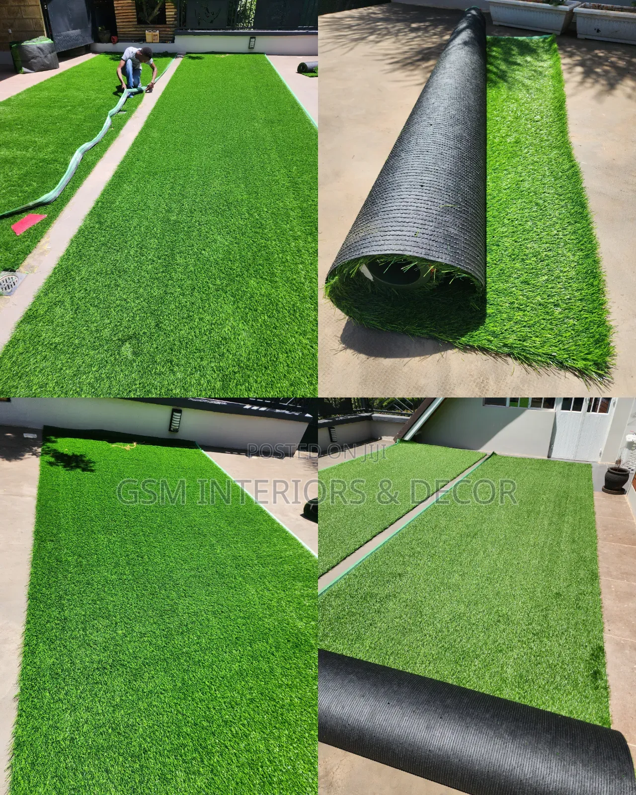 Artificial Green Grass Carpets in Full Length/Width
