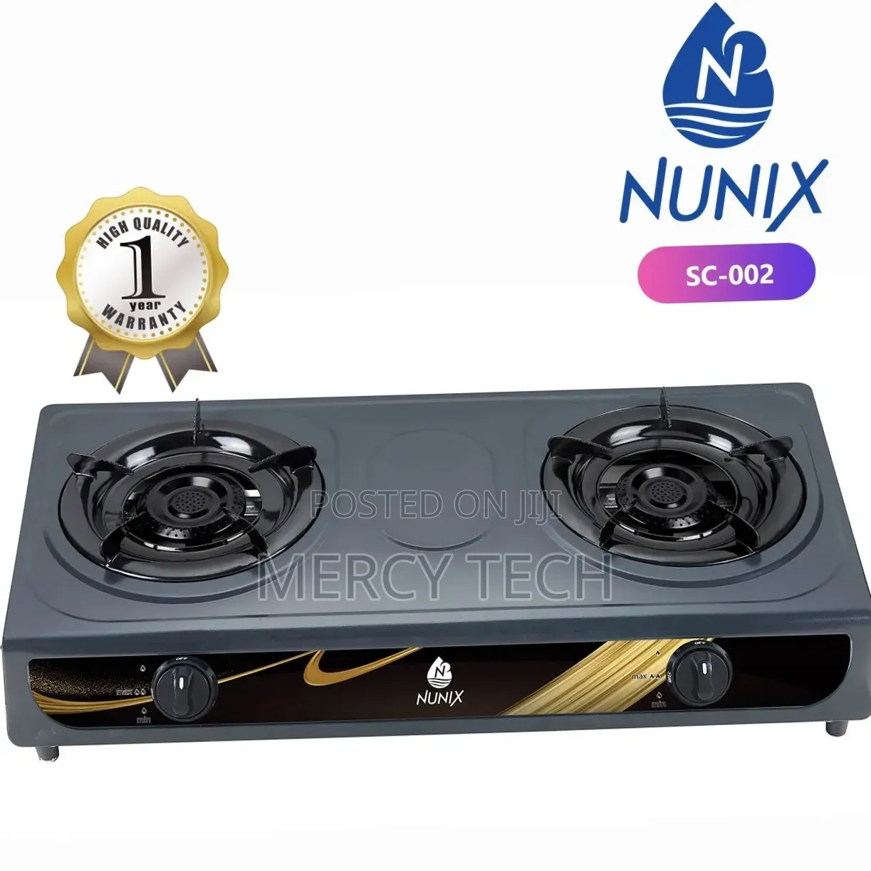 Nunix Sc-002 2-Burner Stainless Gas Cooker