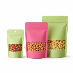 14*20cm, 50pcs Coloured Kraft Pouch Bags