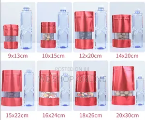 16*24cm, 50pcs Coloured Kraft Pouch Bags