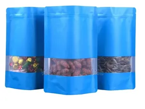 12*20cm, 50pcs Coloured Kraft Stand Up Pouch Bags