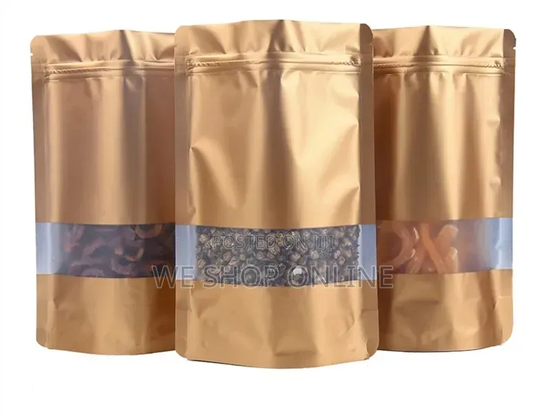 15*22cm , 50pcs Coloured Kraft Pouch Bags