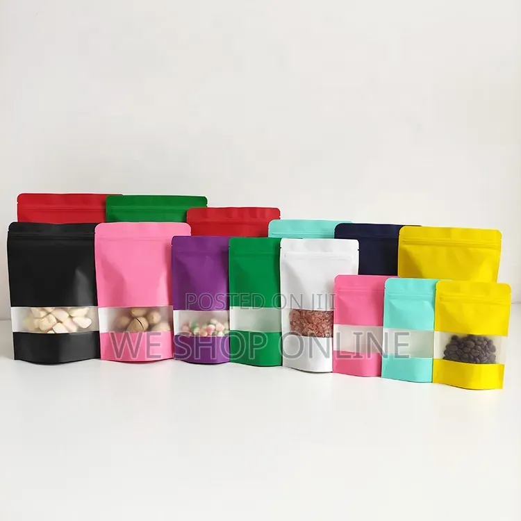 18*26cm, 50pcs Coloured Kraft Pouch Bags