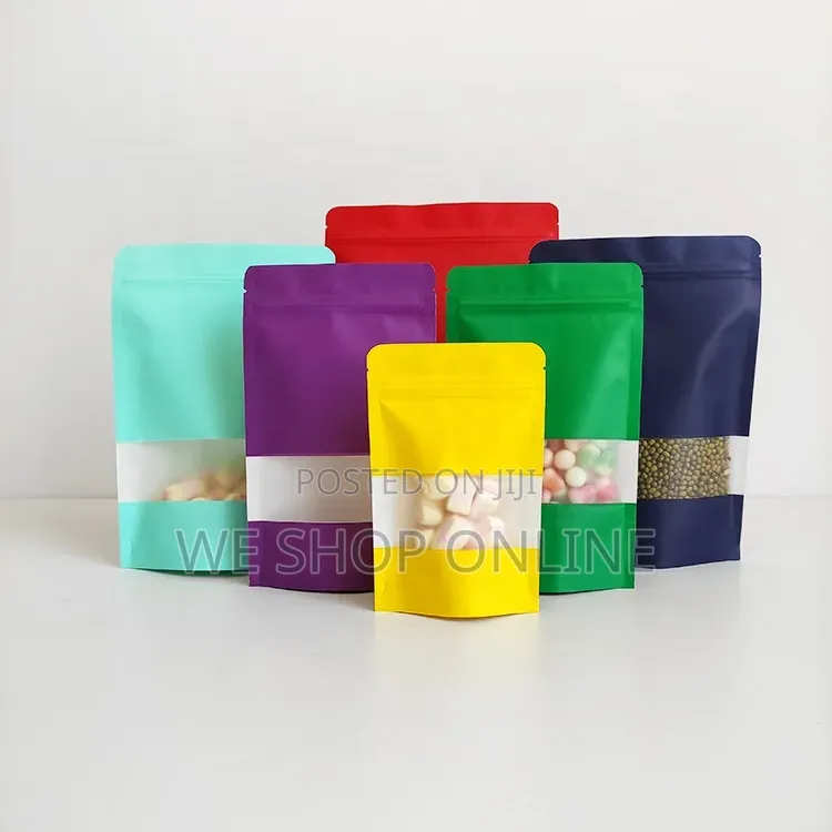 20*30cm, 50pcs Coloured Kraft Pouch Bags