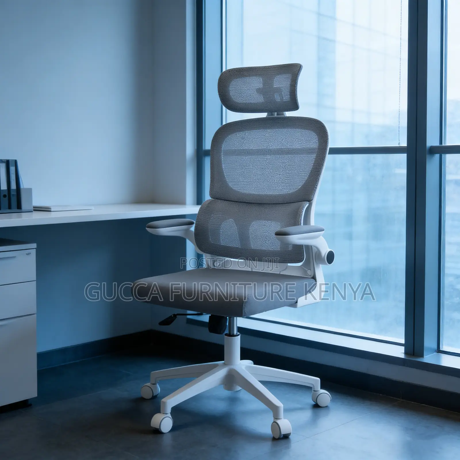 White Swivel Ergonomic Orthopedic Mesh Seat