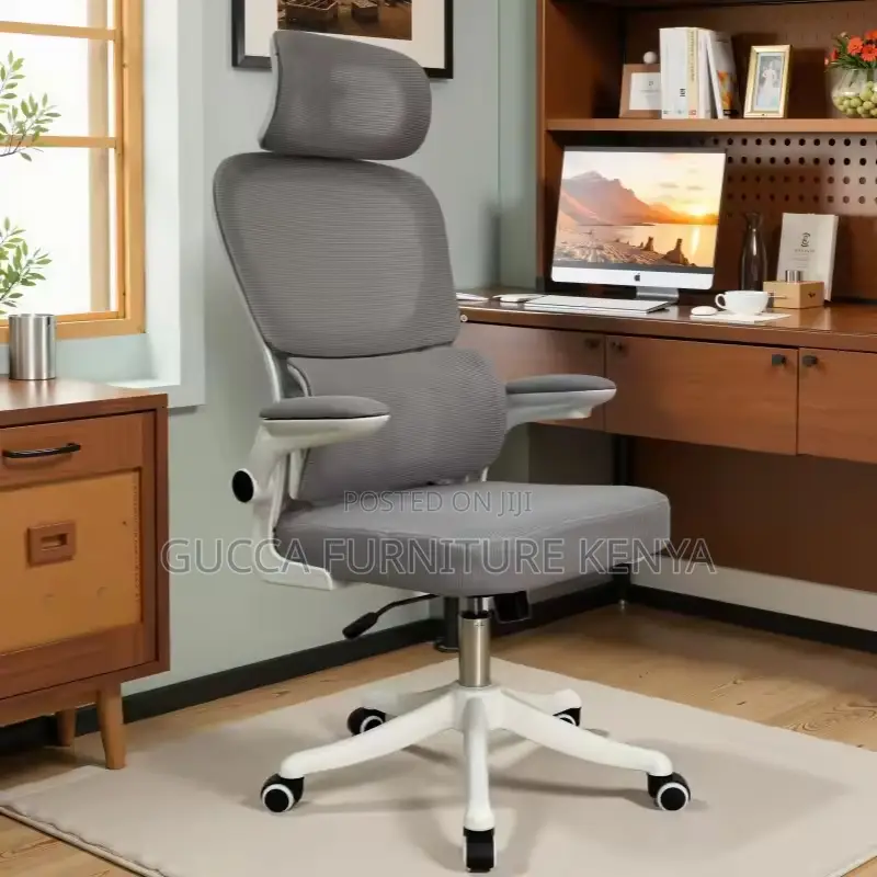 White Swivel Ergonomic Orthopedic Mesh Seat