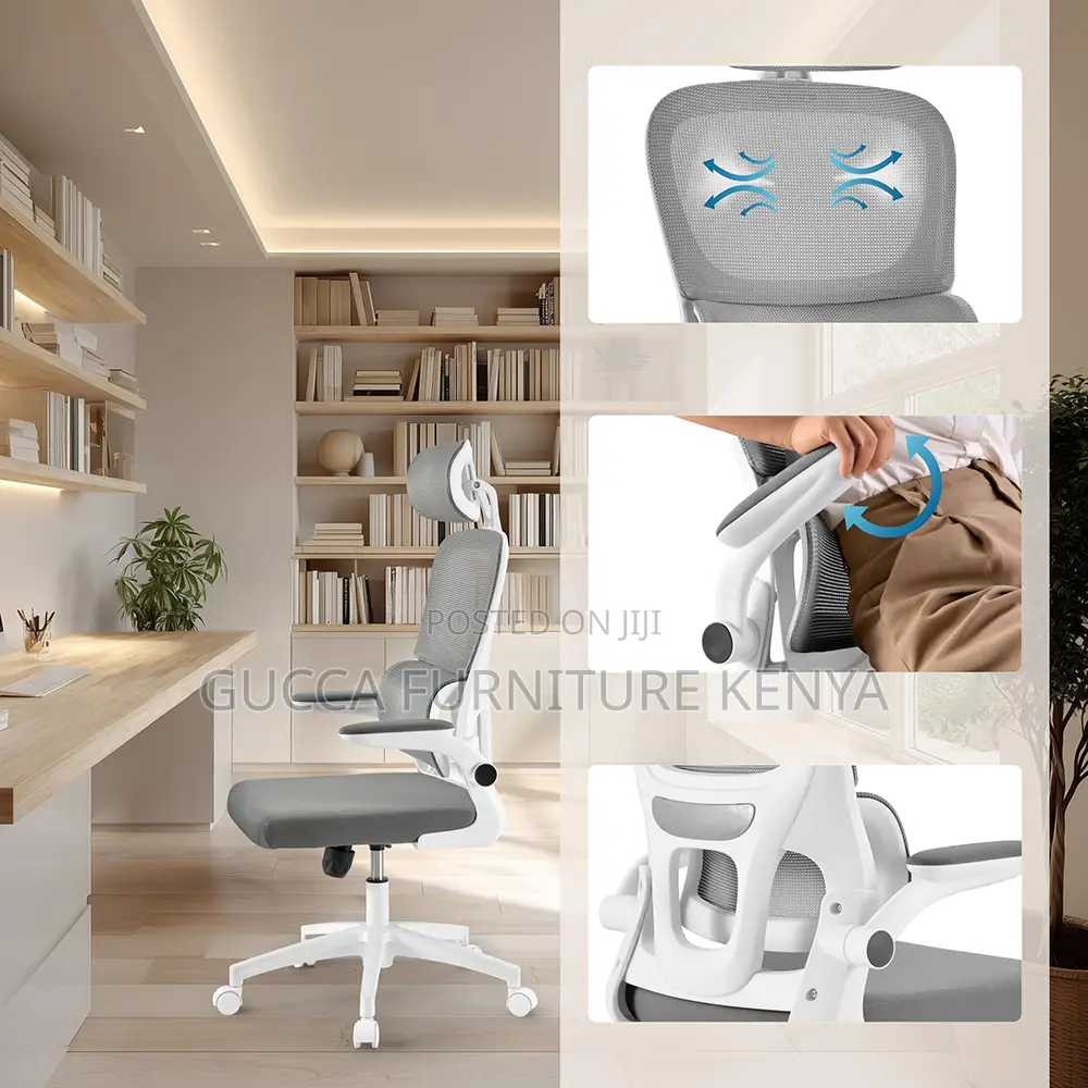 White Swivel Ergonomic Orthopedic Mesh Seat