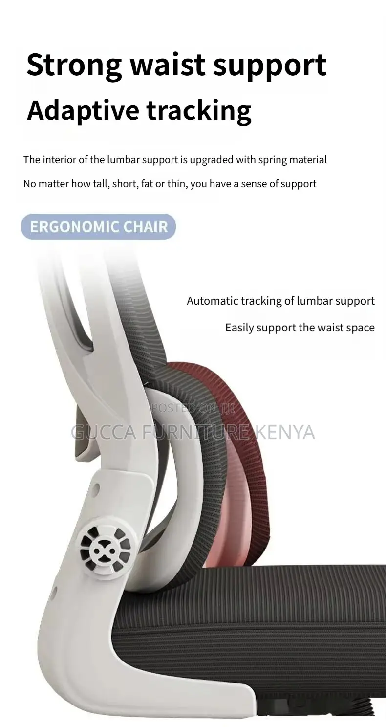 White Swivel Ergonomic Orthopedic Mesh Seat