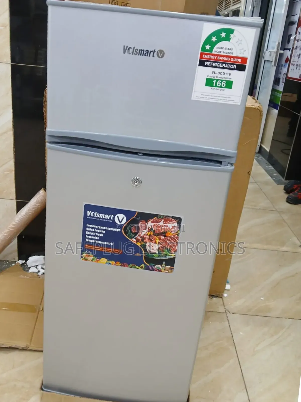 Volsmart 118l Double Door Fridge 
 Spacious Freezer