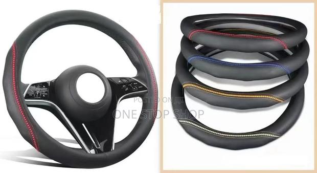 Full Wrap Microfiber Leather Steering Wheel Cover