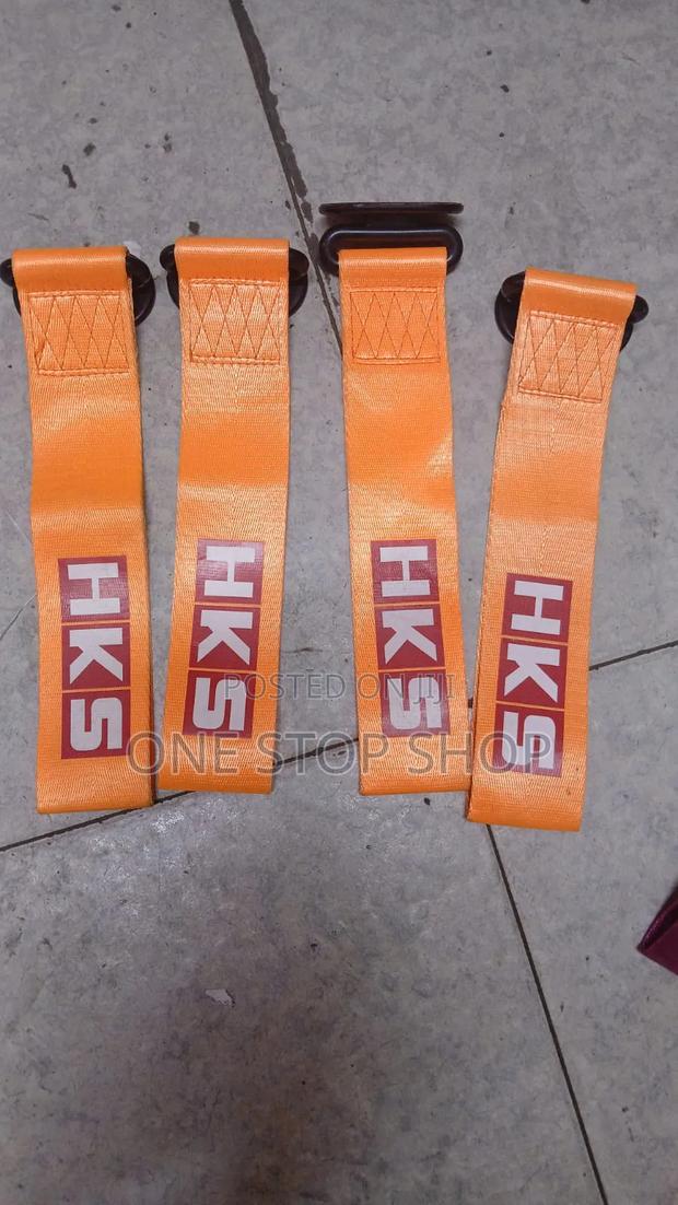 Orange HKS Branded Decorative Racing Tow Strap