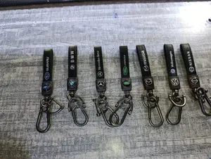 Premium Leather Strap Lanyard Car Logo Key Chains