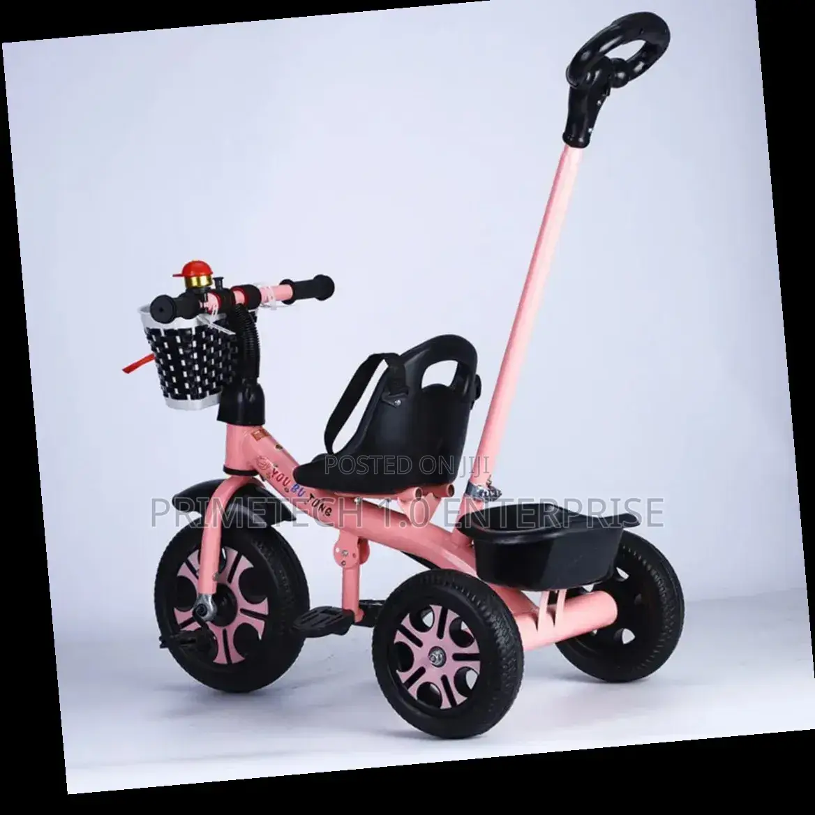 Kids Pinky Tri Cycle With Push Handle
