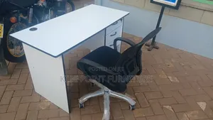1.2m Home Office Desk and Adjustable Low Back Mesh Chair Available