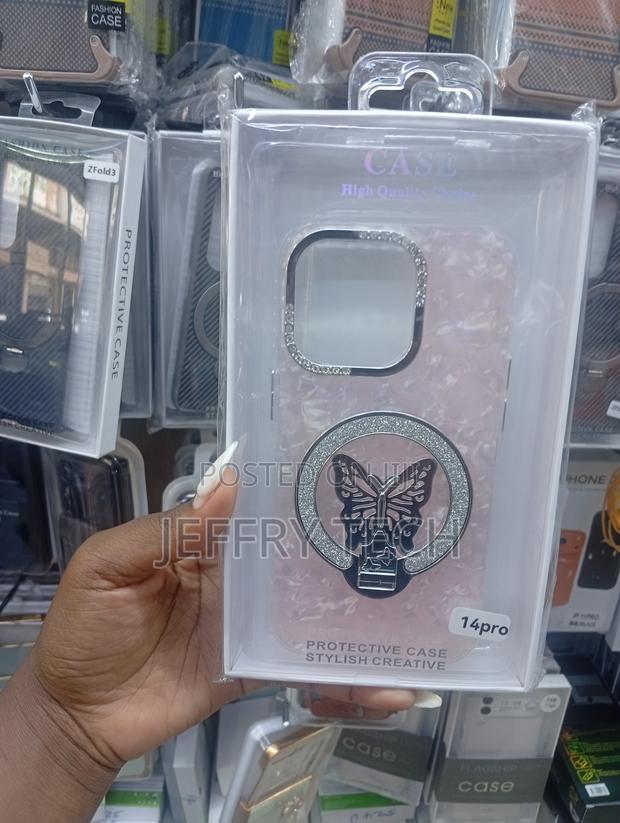 Compatible for iPhone 14 Pro Case Cute Butterfly Kenya - main view