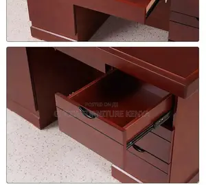 1200mm Mahogany Office Desk With Fixed Drawers