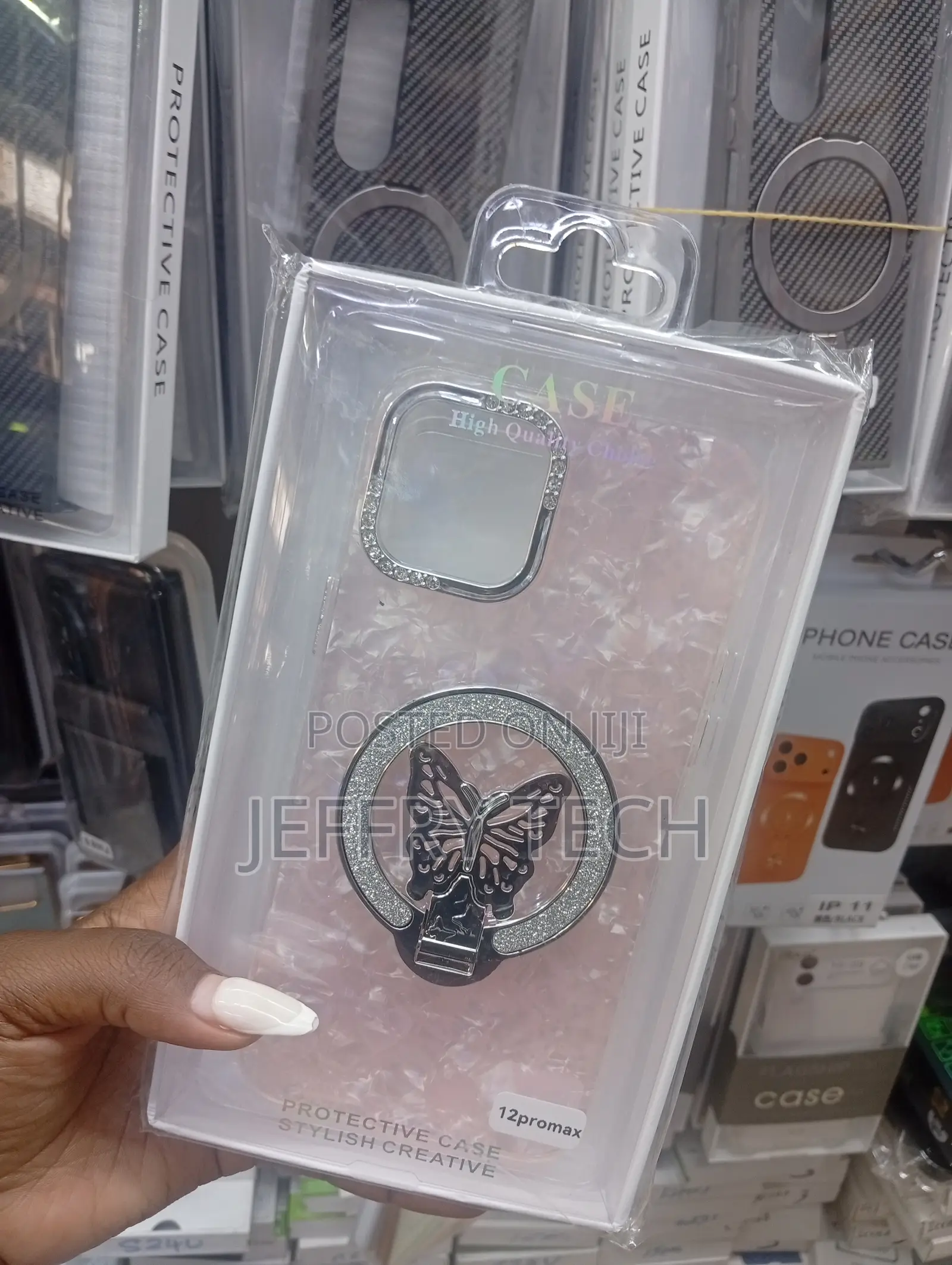 Goldliwin Glitter Butterfly Case - iPhone 12 Pro Max .