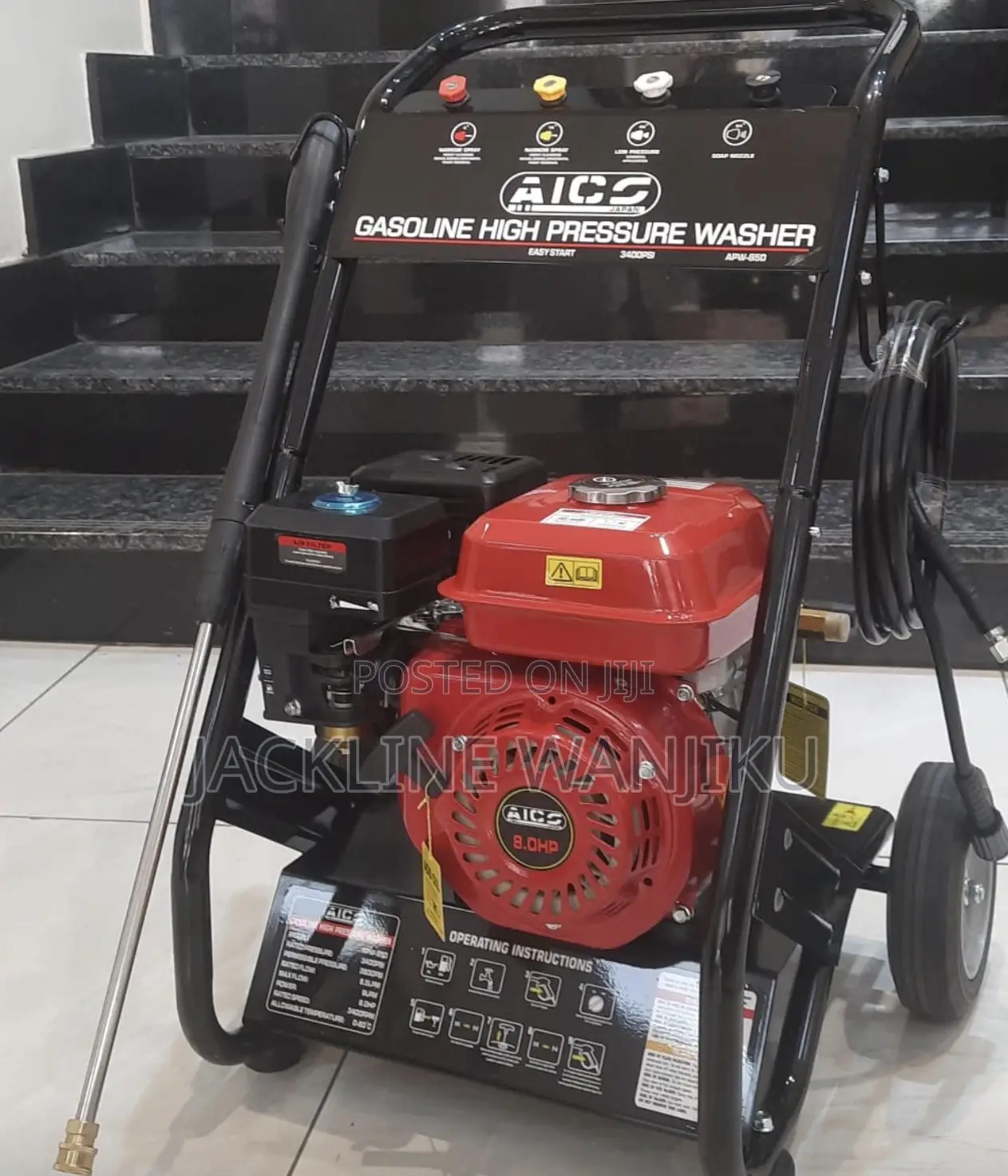 Aico Petrol Pressure Washer 3400psi 8.0hp Engine/Petrol Carwash