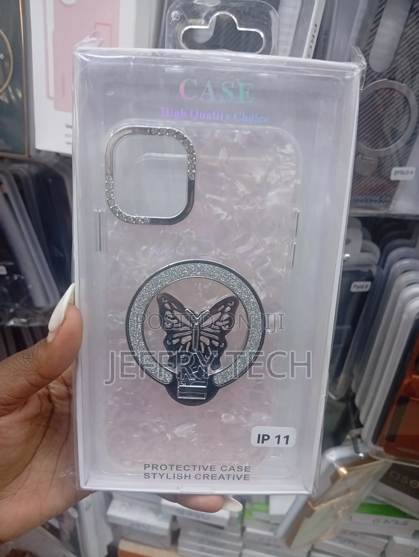 Phone 11 Mirror Butterfly Holder Glitterr Magsafe Phone