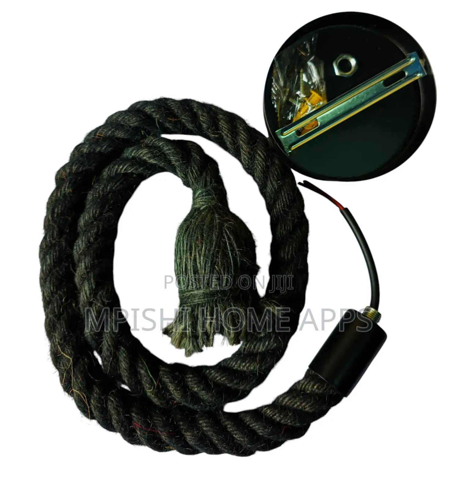 Vintage Coloured Rope Pendant Lights