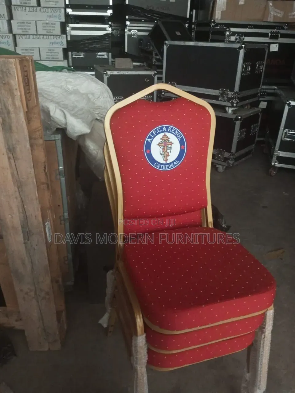 Red Fabric Bouquet Chair