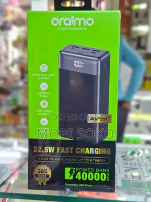 Oraimo Powerbox 400 Vision Opb-7400q 22.5w 40,000mah Power Bank