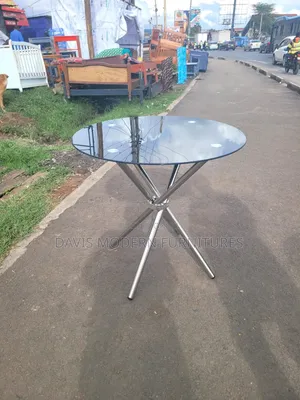Round Top Glass Bistro Table