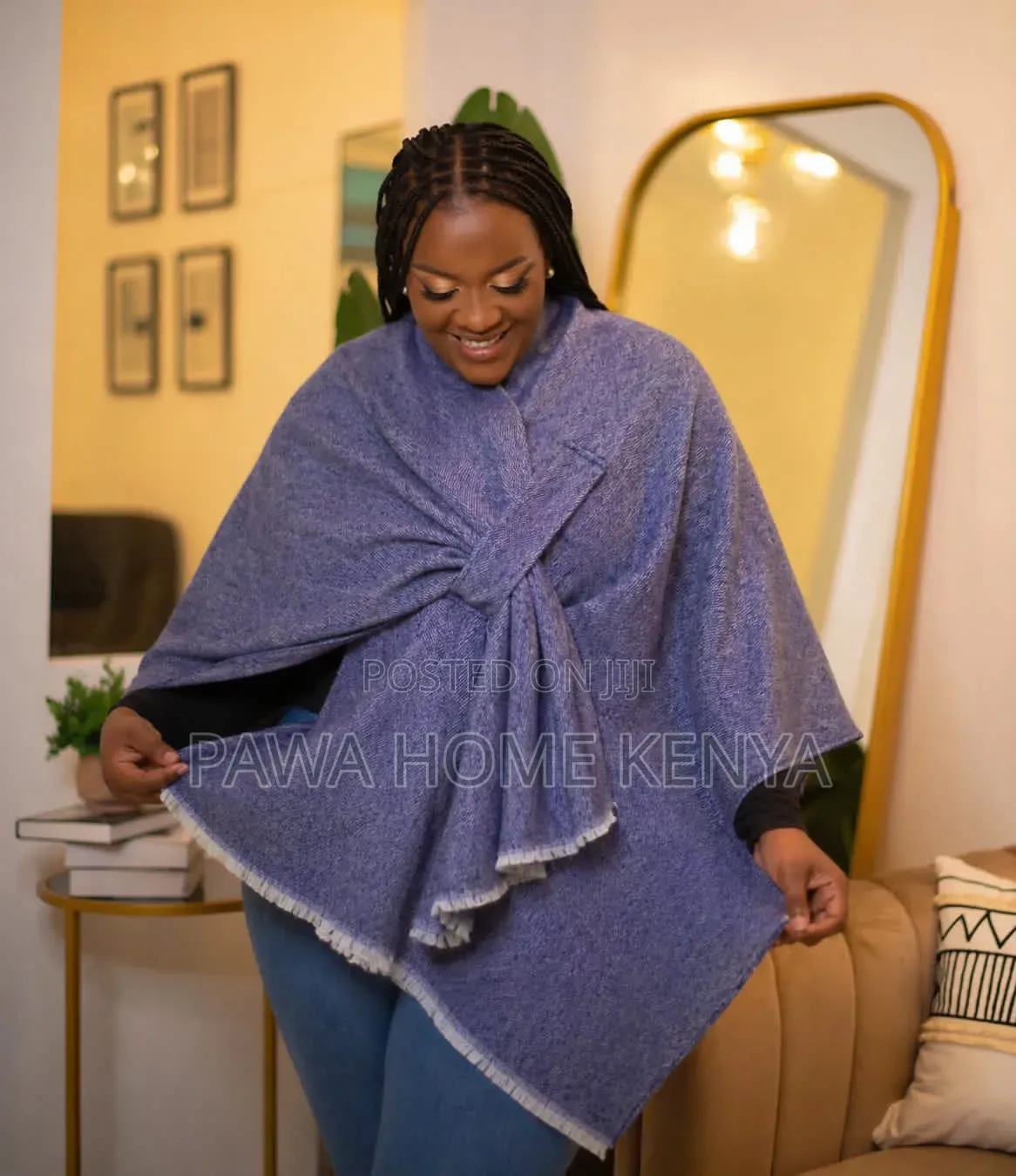 Wrap Me Up Belted Shawl/Poncho