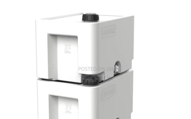 25l Square Water Can 50mm Screw Cap Pioneer Plastics