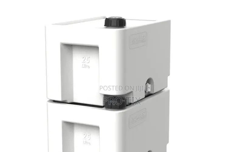 25l Square Water Can 50mm Screw Cap Pioneer Plastics