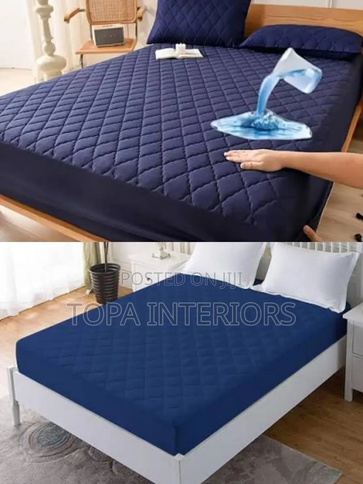 Navy Blue Quality Absorbent Waterproof Mattress Protectors
