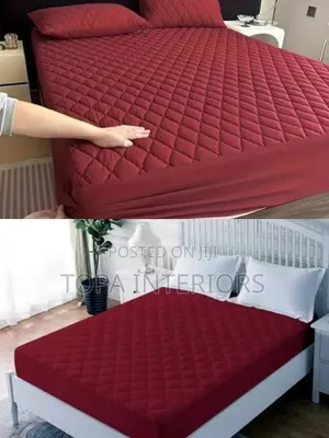 Maroon Removable Fitted Style Waterproof Mattress Protectors