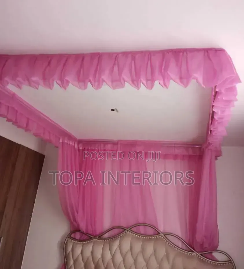 Pink Custom Made Mosquito Net Curtains for All Beds