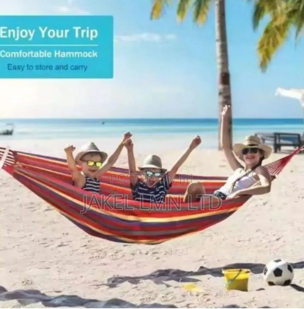 (200 X 100cm)Outdoor Camping Hiking Garden Hammock Hanging Bed Stripes
