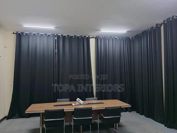 Black Dining Area Curtains for House Privacy - main view