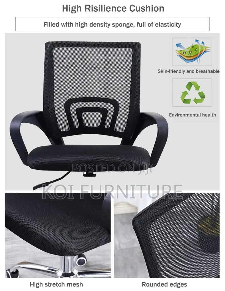 Office Chairs; Nebelle Mesh Office Fabric Chairs