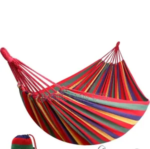Outdoor Camping Hiking Garden Hammock Hanging Bed Stripes Non Bar