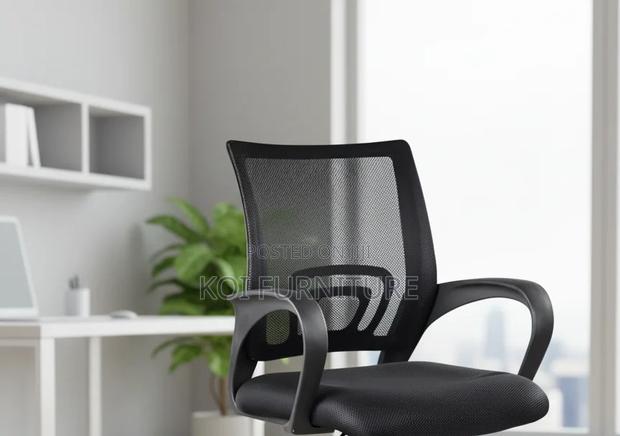 Office Chairs; Aeroflex Black Mesh Clerical Chrome Based Office Chair - thumbnail 2