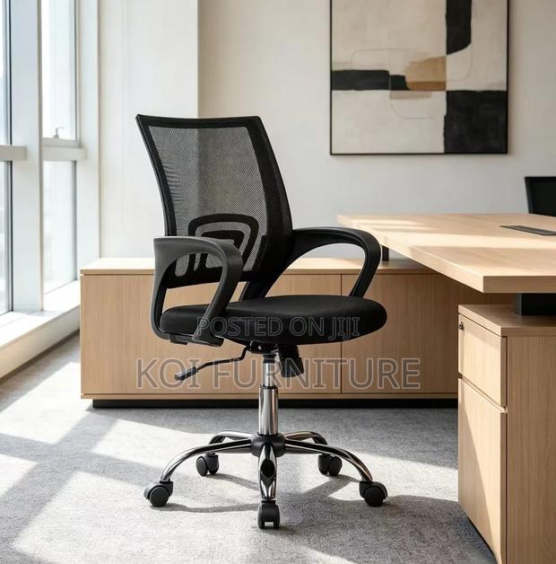 Office Chairs; Aeroflex Black Mesh Clerical Chrome Based Office Chair - thumbnail 9