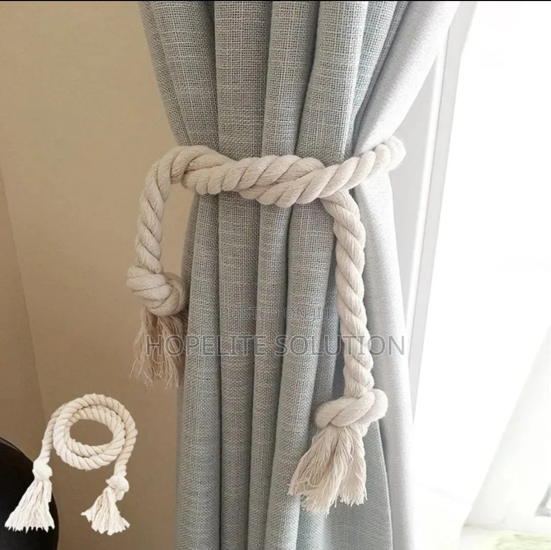 2 Pack Curtain Tiebacks Rope, Outdoor Curtain Tiebacks,
